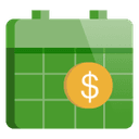 Calendar with dollar sign