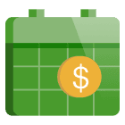 Calendar with dollar sign