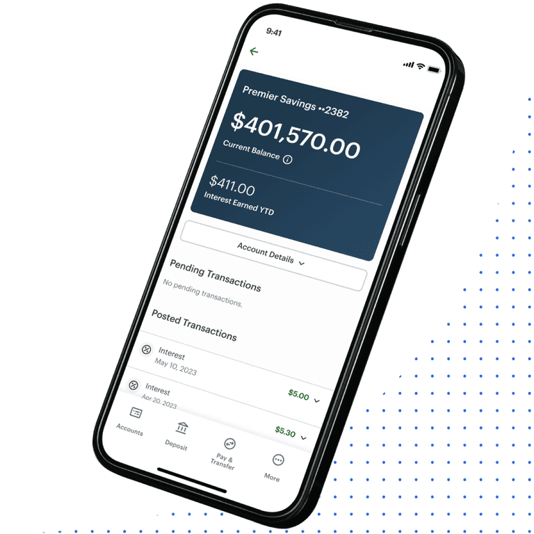 Phone displaying Upgrade Premier Savings